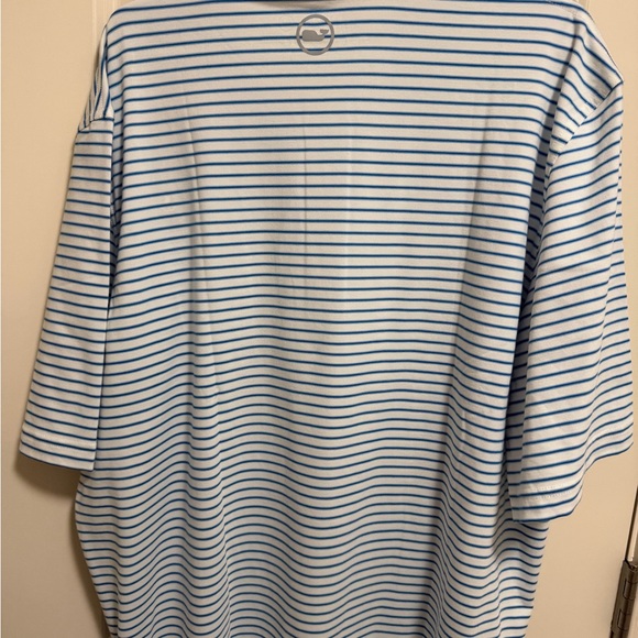 Vineyard Vines Blue and White Striped Polo Shirt - Picture 2 of 3
